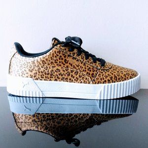 Puma Leopard Print Sneakers with Black and White Accents